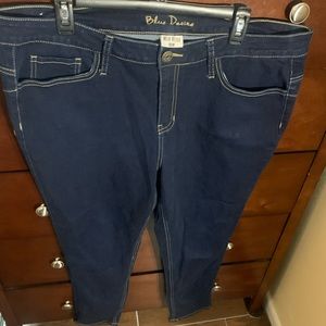 Blue Denim midi rise jeans 18w